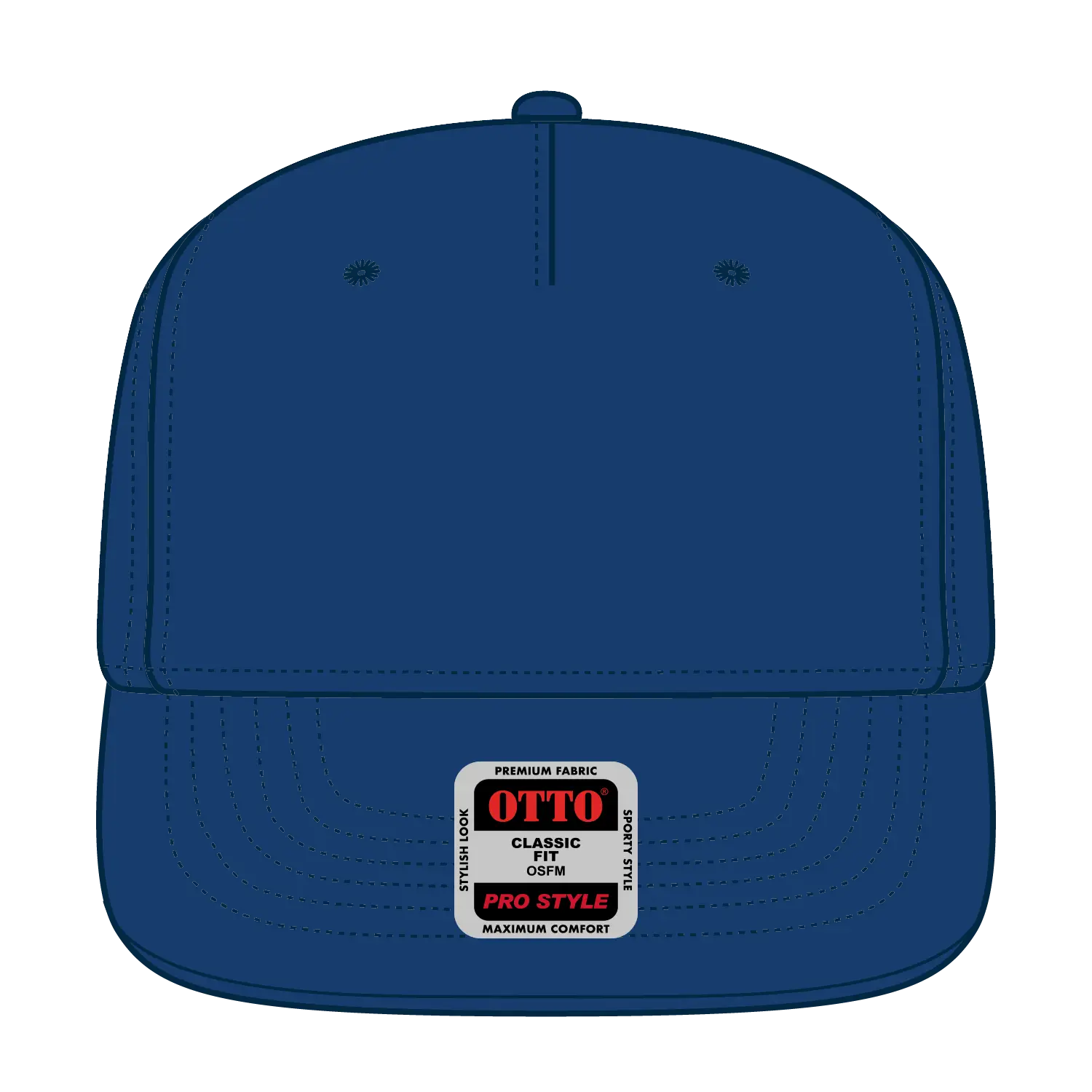 OTTO 9305-1 5 Panel Pro Style Baseball Cap - Royal - Royal / 7 3/8’’ - 7 5/8’’