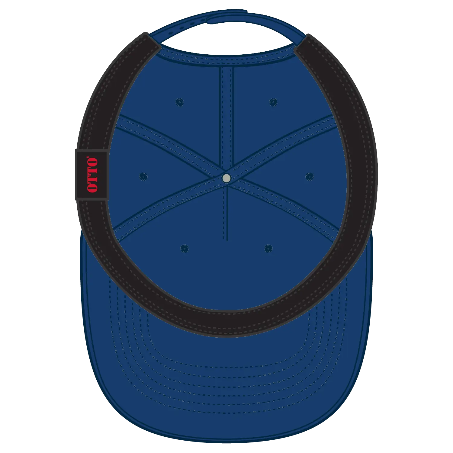 OTTO 9305-1 5 Panel Pro Style Baseball Cap - Royal - Royal / 7 3/8’’ - 7 5/8’’