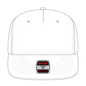 OTTO 9305-1 5 Panel Pro Style Baseball Cap - White - White / 7 3/8’’ - 7 5/8’’