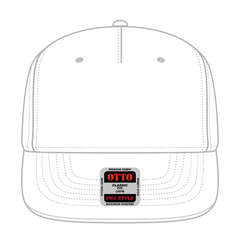 OTTO 9305-1 5 Panel Pro Style Baseball Cap - White - White / 7 3/8’’ - 7 5/8’’