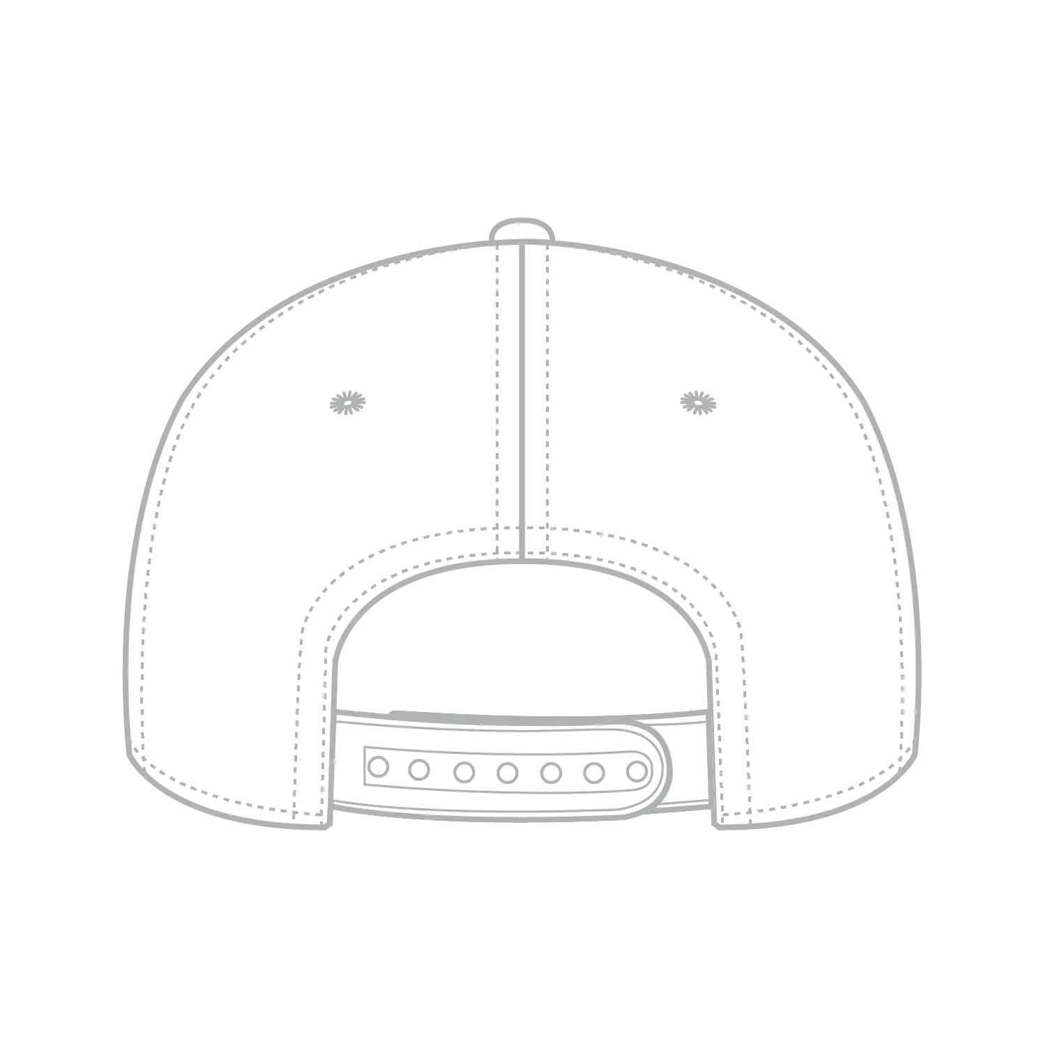 OTTO 9305-1 5 Panel Pro Style Baseball Cap - White - White / 7 3/8’’ - 7 5/8’’