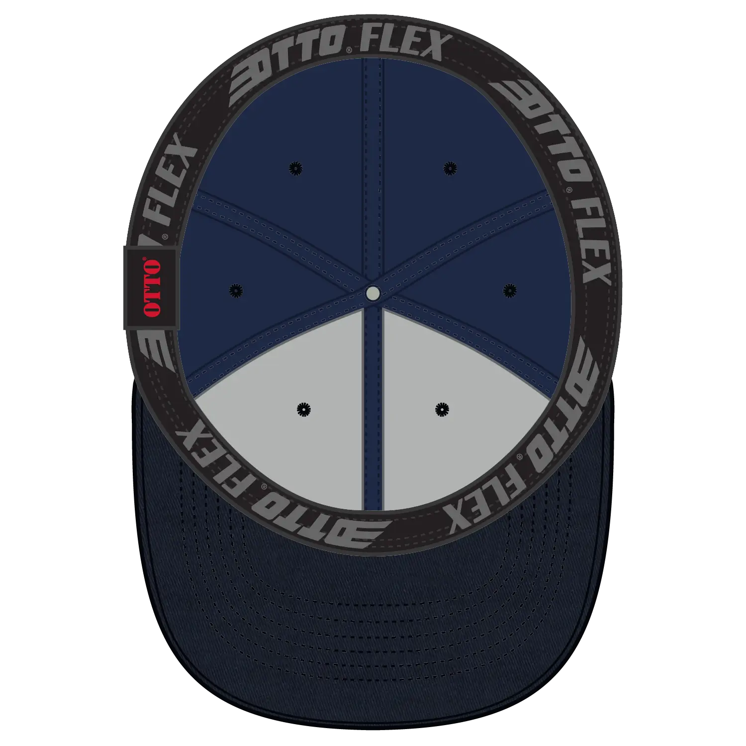 OTTO 94-1201 ’OTTO Flex’ Fitted 6 Panel Slim Fit Low Profile Baseball Cap - Navy - Navy / 7’’ - 7 1/4’’