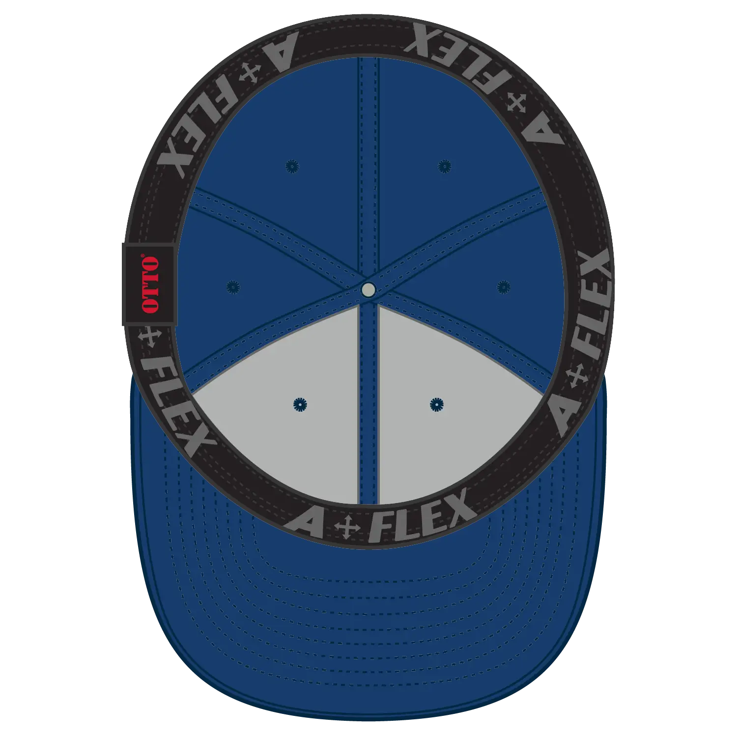 OTTO 94-518 ’OTTO A-Flex’ Fitted 6 Panel Low Profile Baseball Cap - Royal - Royal / 7’’ - 7 1/4’’