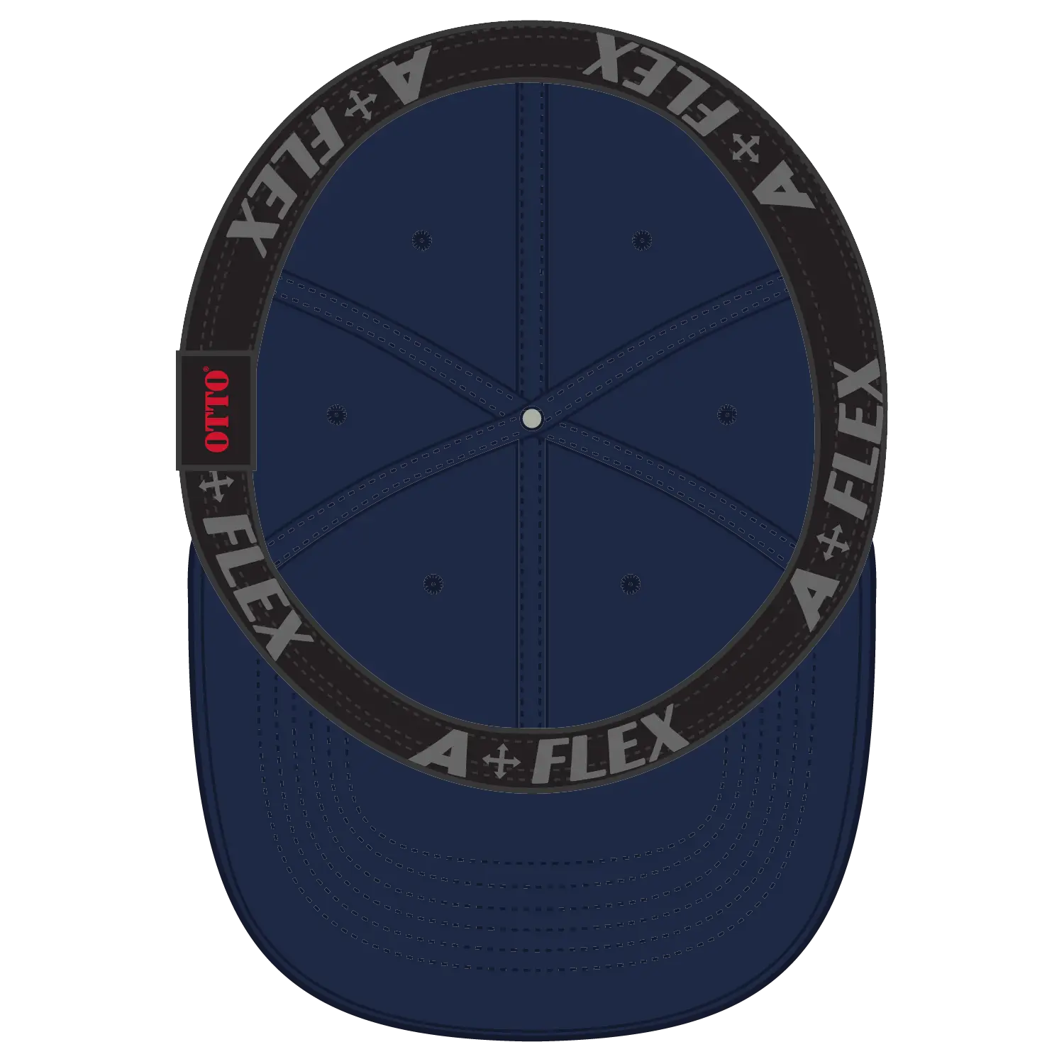 OTTO 94-737 ’OTTO A-Flex’ Fitted 6 Panel Low Profile Baseball Cap - Navy - Navy / 7’’ - 7 1/4’’