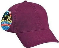 OTTO 94-737 Stretchable Garment Washed Cotton Twill Low Profile Pro Style Cap - Maroon - Maroon / S/M