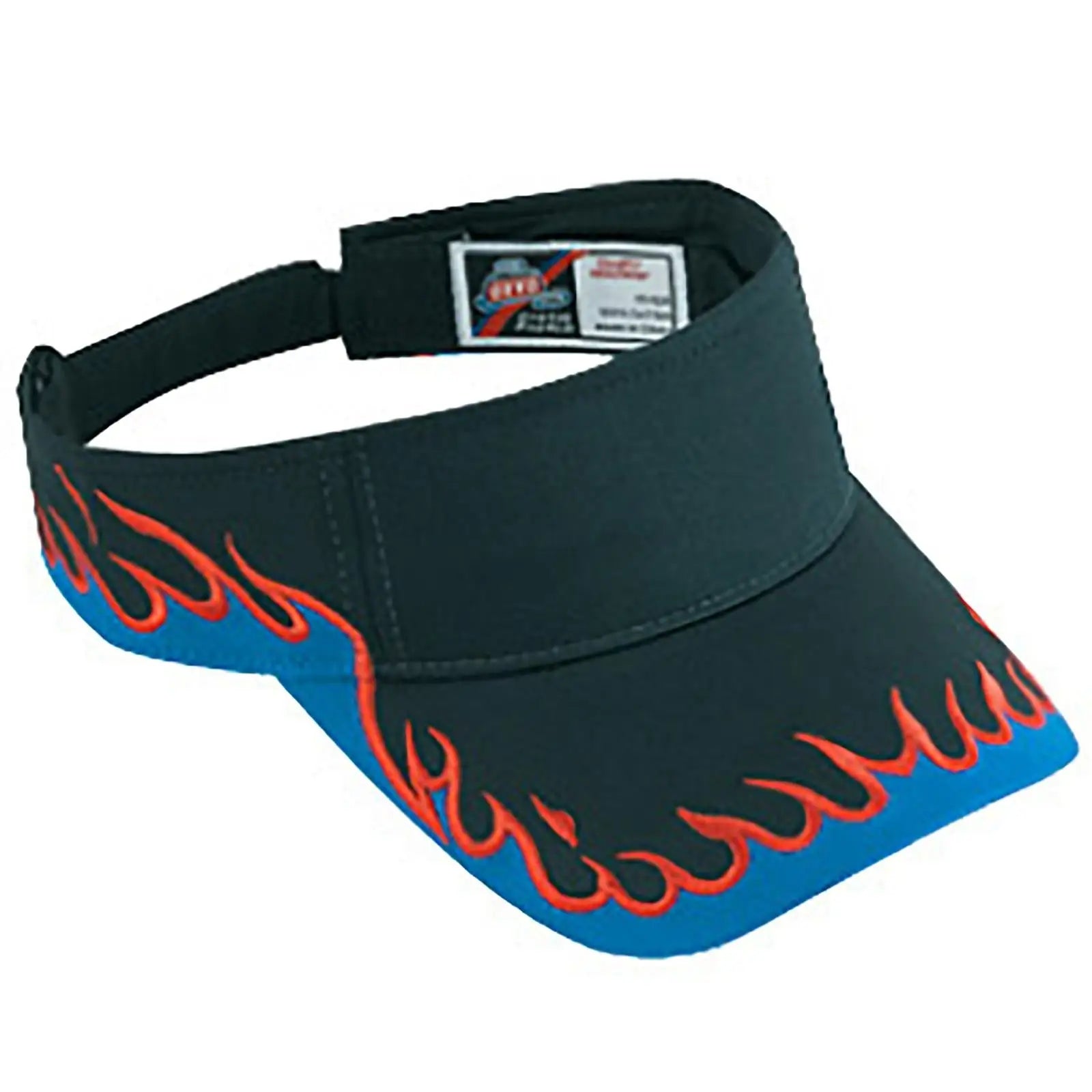OTTO 95-543 Sun Visor - Blk/Ryl/Red - Blk/Ryl/Red / 6 1/2’’ - 7 5/8’’