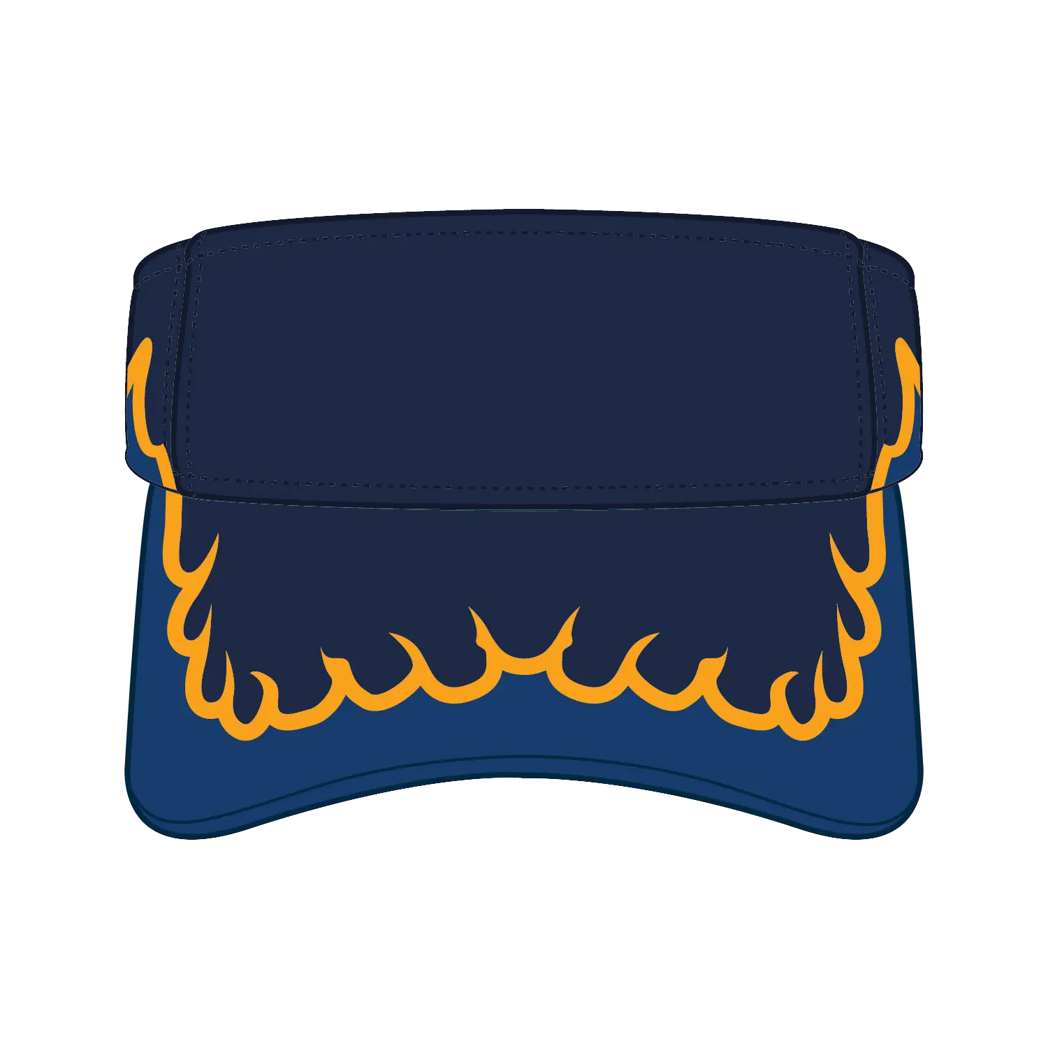 OTTO 95-543 Sun Visor - Nvy/Org/Wht - Nvy/Org/Wht / 6 1/2’’ - 7 5/8’’