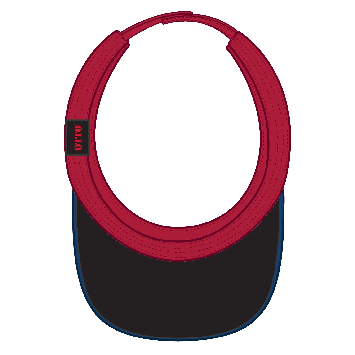 OTTO 95-543 Sun Visor - Red/Ryl/Gld - Red/Ryl/Gld / 6 1/2’’ - 7 5/8’’