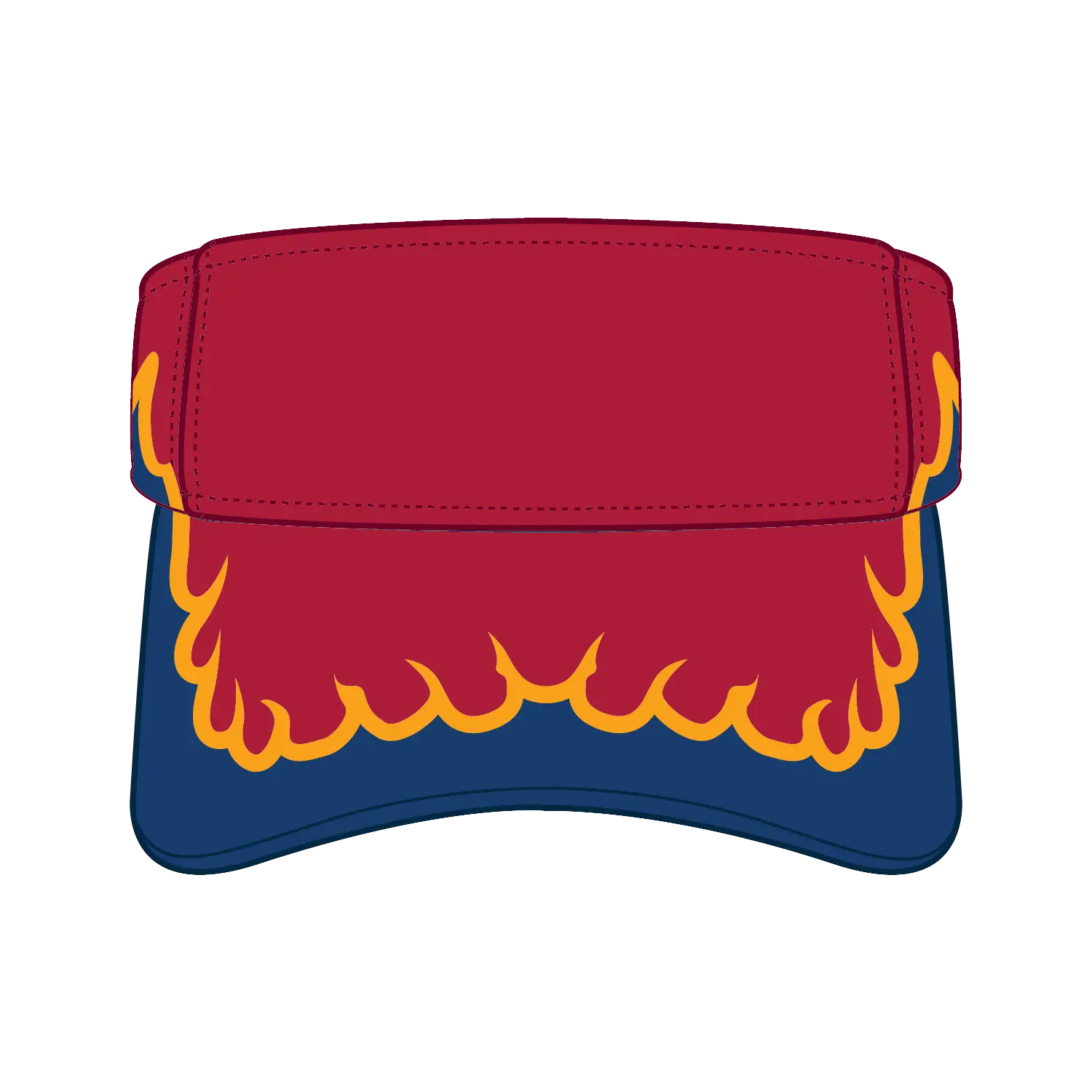 OTTO 95-543 Sun Visor - Red/Ryl/Gld - Red/Ryl/Gld / 6 1/2’’ - 7 5/8’’