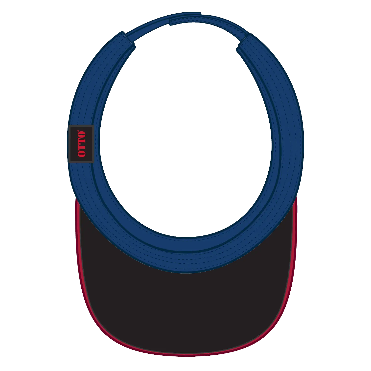 OTTO 95-543 Sun Visor - Ryl/Red/Gld - Ryl/Red/Gld / 6 1/2’’ - 7 5/8’’