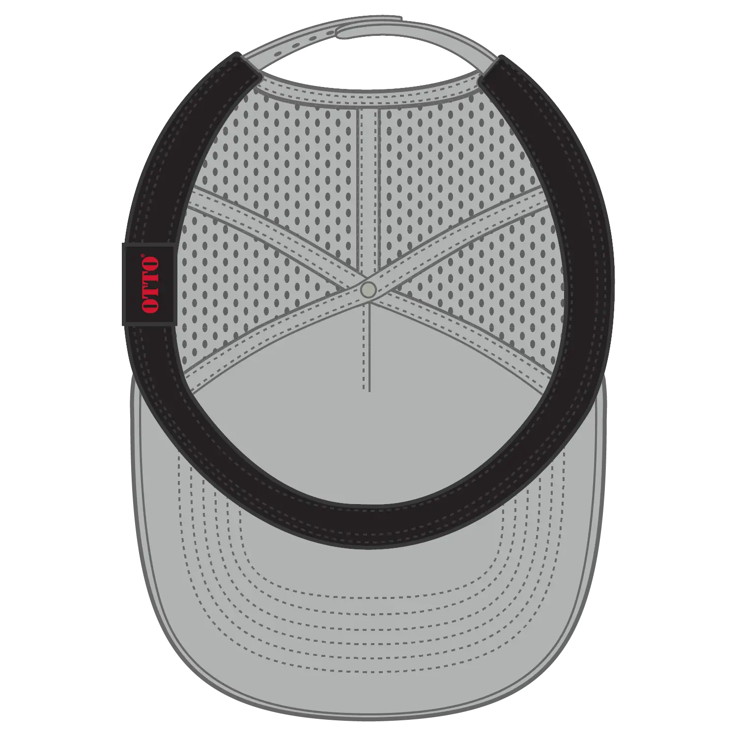 OTTO 9505-1 ’OTTO Snap’ 5 Panel Pro Style Snapback Cap - Gray - Gray / 7 3/8’’ - 7 5/8’’