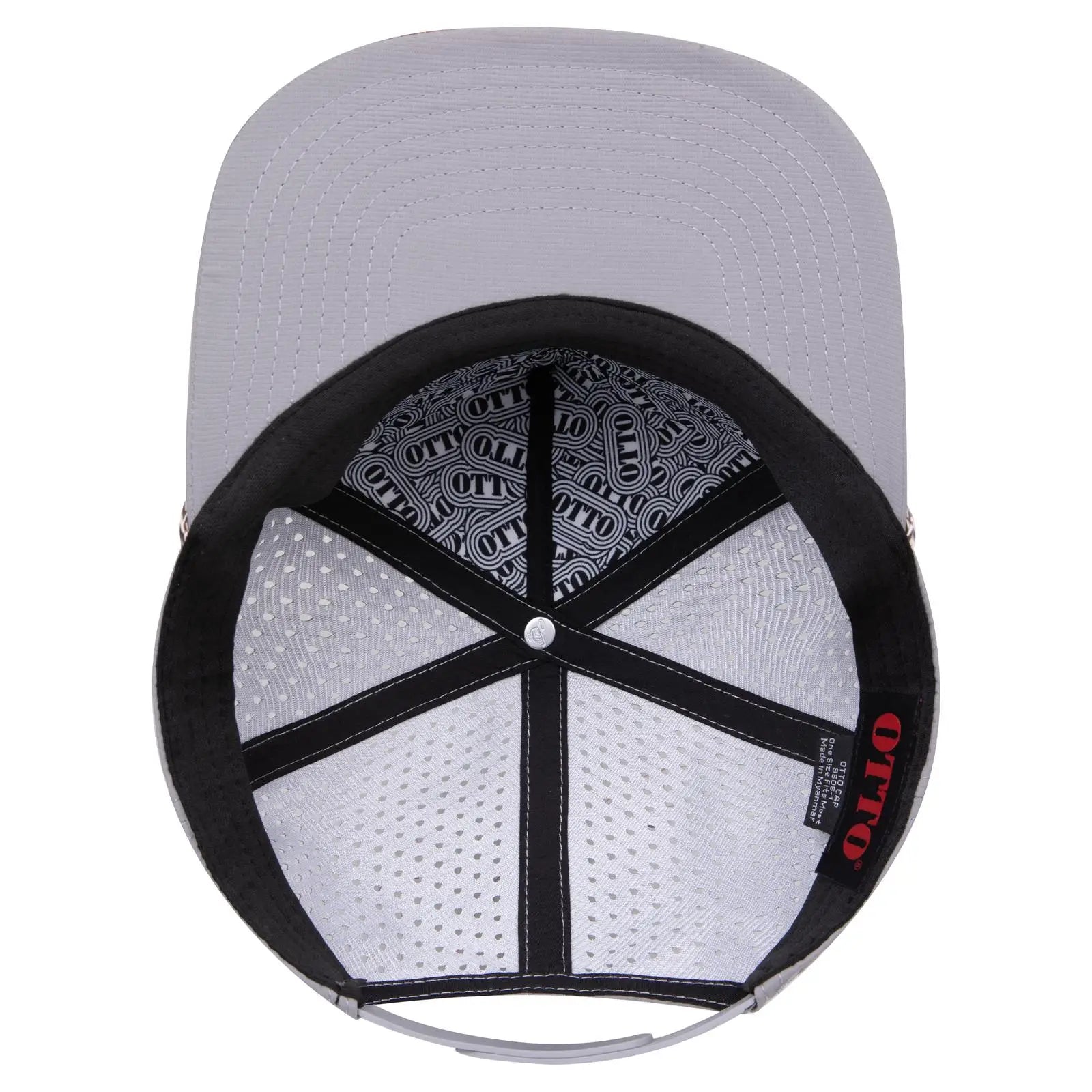 OTTO 9505-1 ’OTTO Snap’ 5 Panel Pro Style Snapback Cap - Gray - Gray / 7 3/8’’ - 7 5/8’’