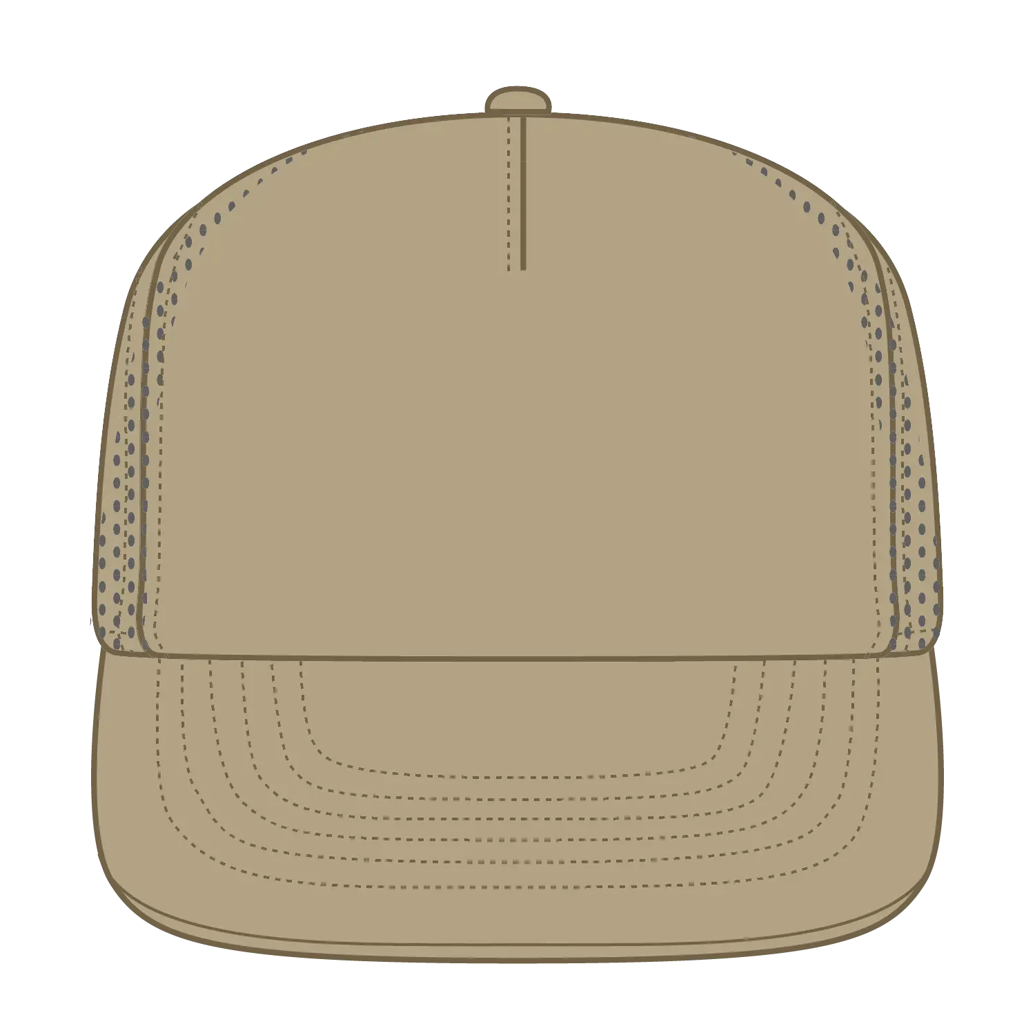 OTTO 9505-1 ’OTTO Snap’ 5 Panel Pro Style Snapback Cap - Khaki - Khaki / 7 3/8’’ - 7 5/8’’