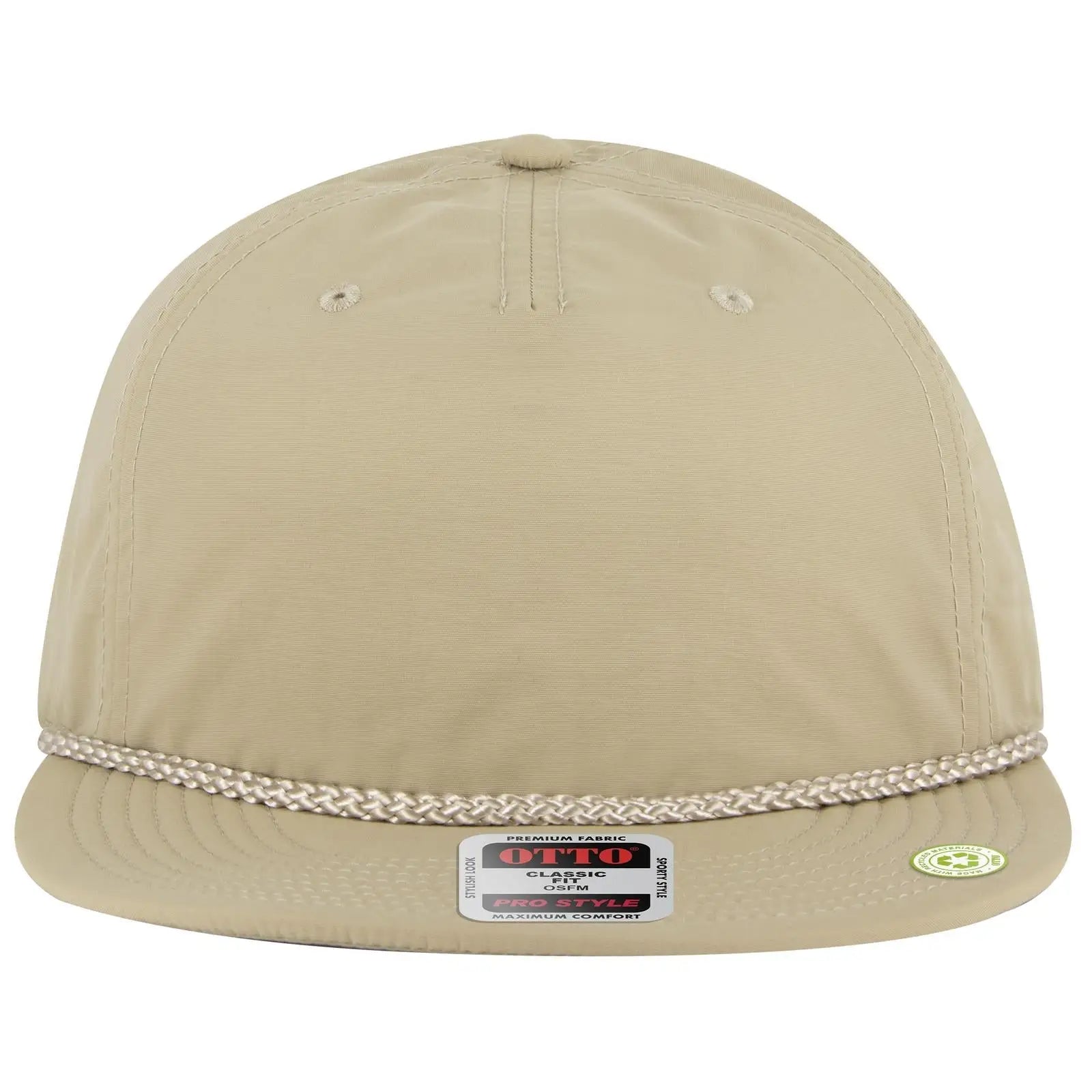 OTTO 9505-2 5 Panel Pro Style Baseball Cap - Khaki - Khaki / 7 3/8’’ - 7 5/8’’