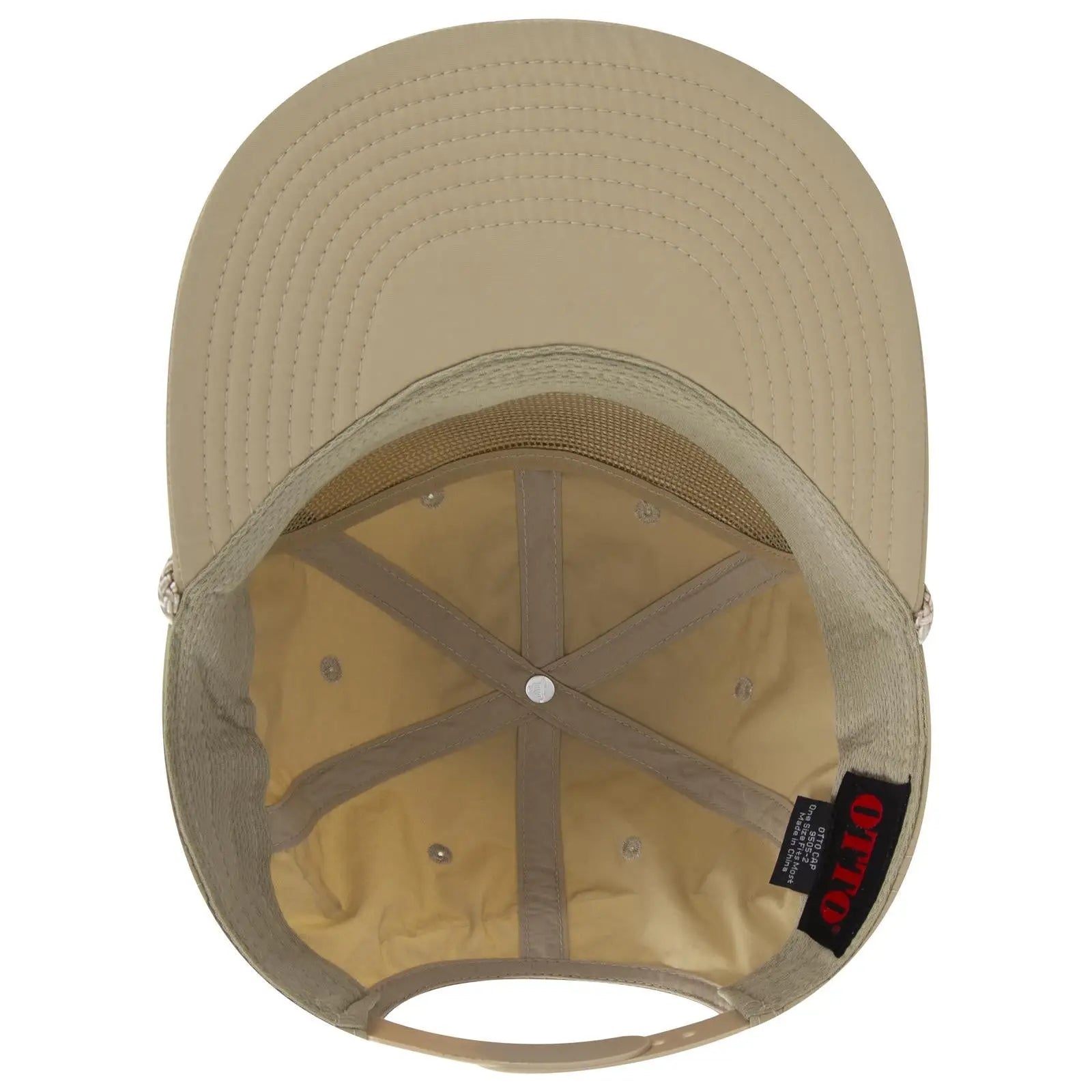 OTTO 9505-2 5 Panel Pro Style Baseball Cap - Khaki - Khaki / 7 3/8’’ - 7 5/8’’