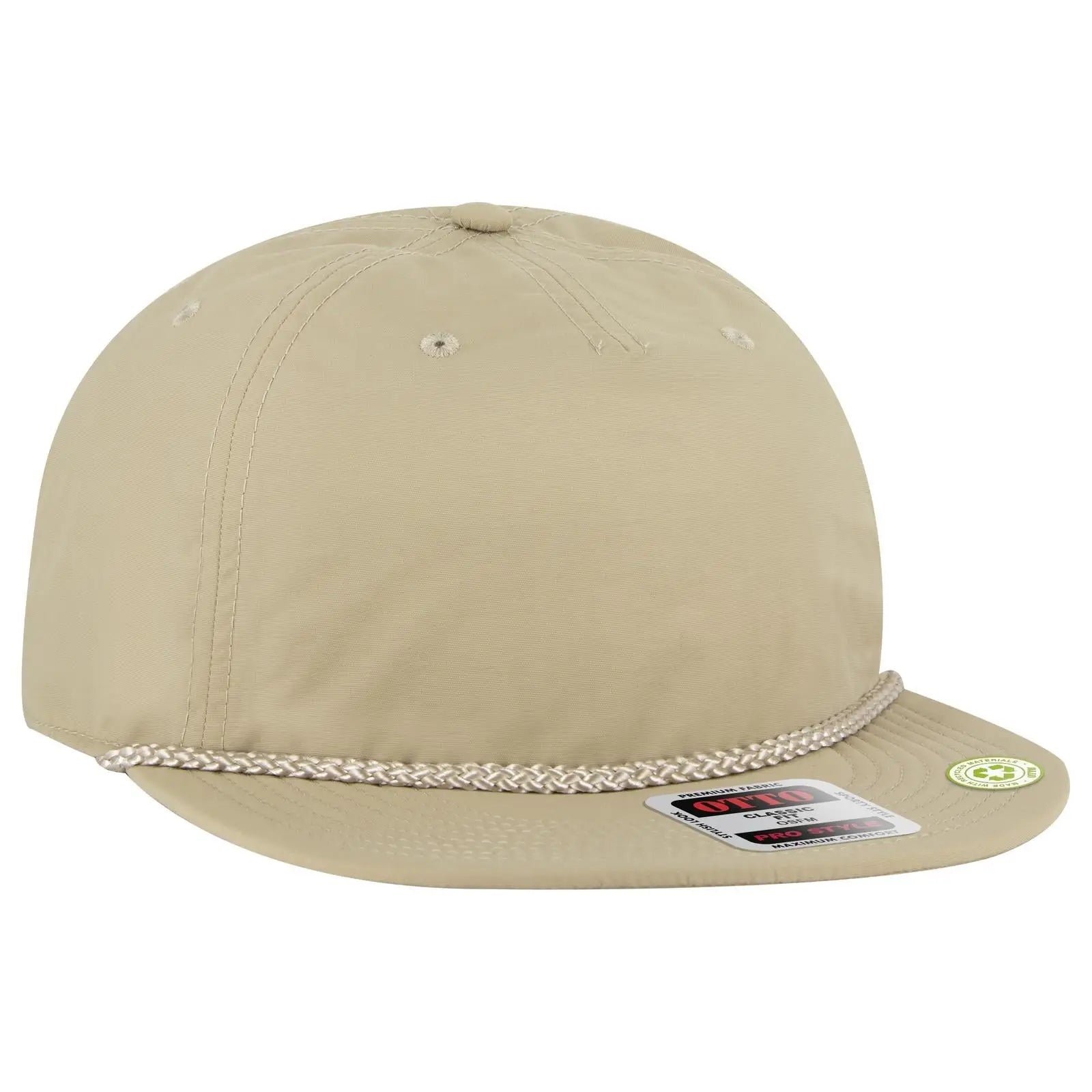 OTTO 9505-2 5 Panel Pro Style Baseball Cap - Khaki - Khaki / 7 3/8’’ - 7 5/8’’
