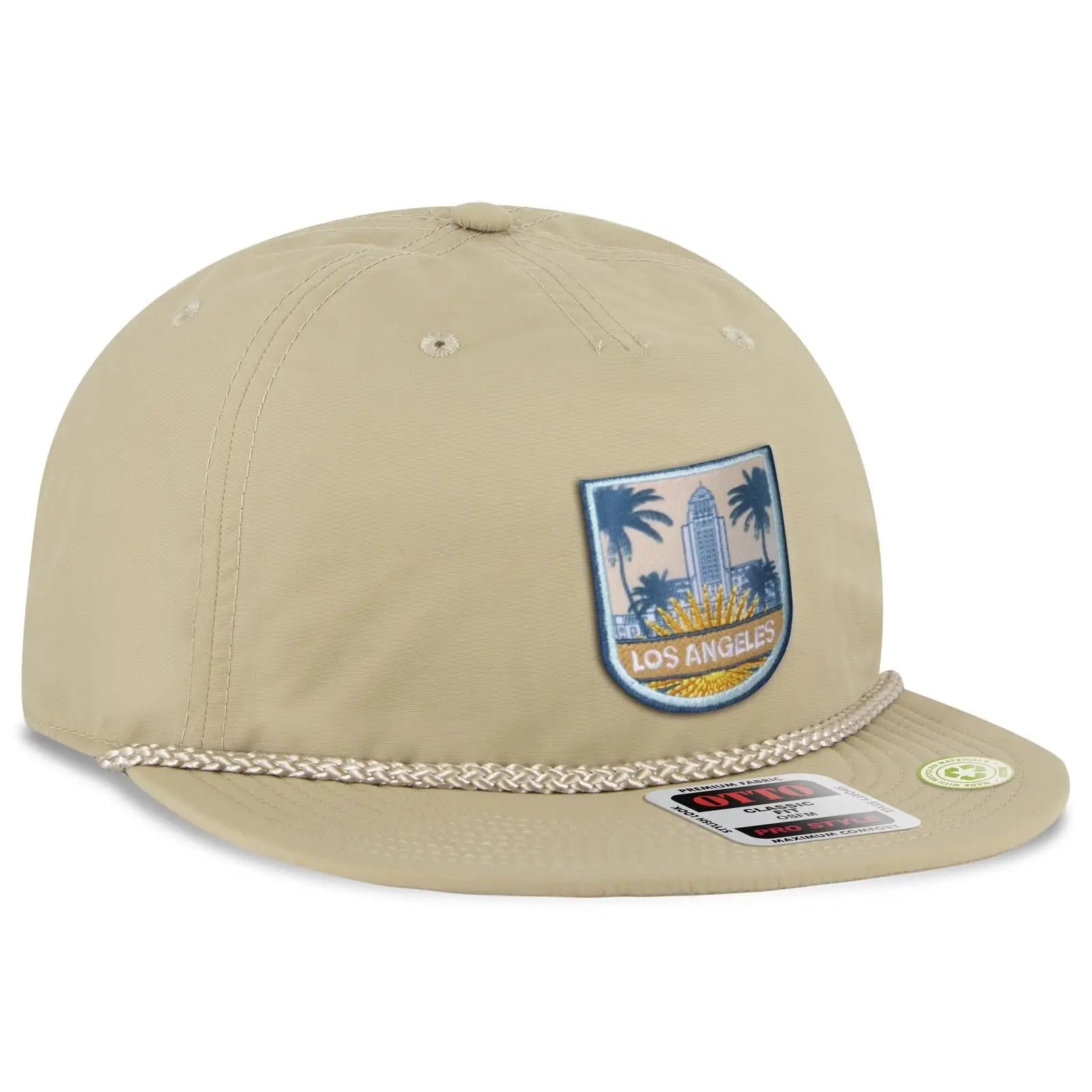 OTTO 9505-2 5 Panel Pro Style Baseball Cap - Khaki - Khaki / 7 3/8’’ - 7 5/8’’