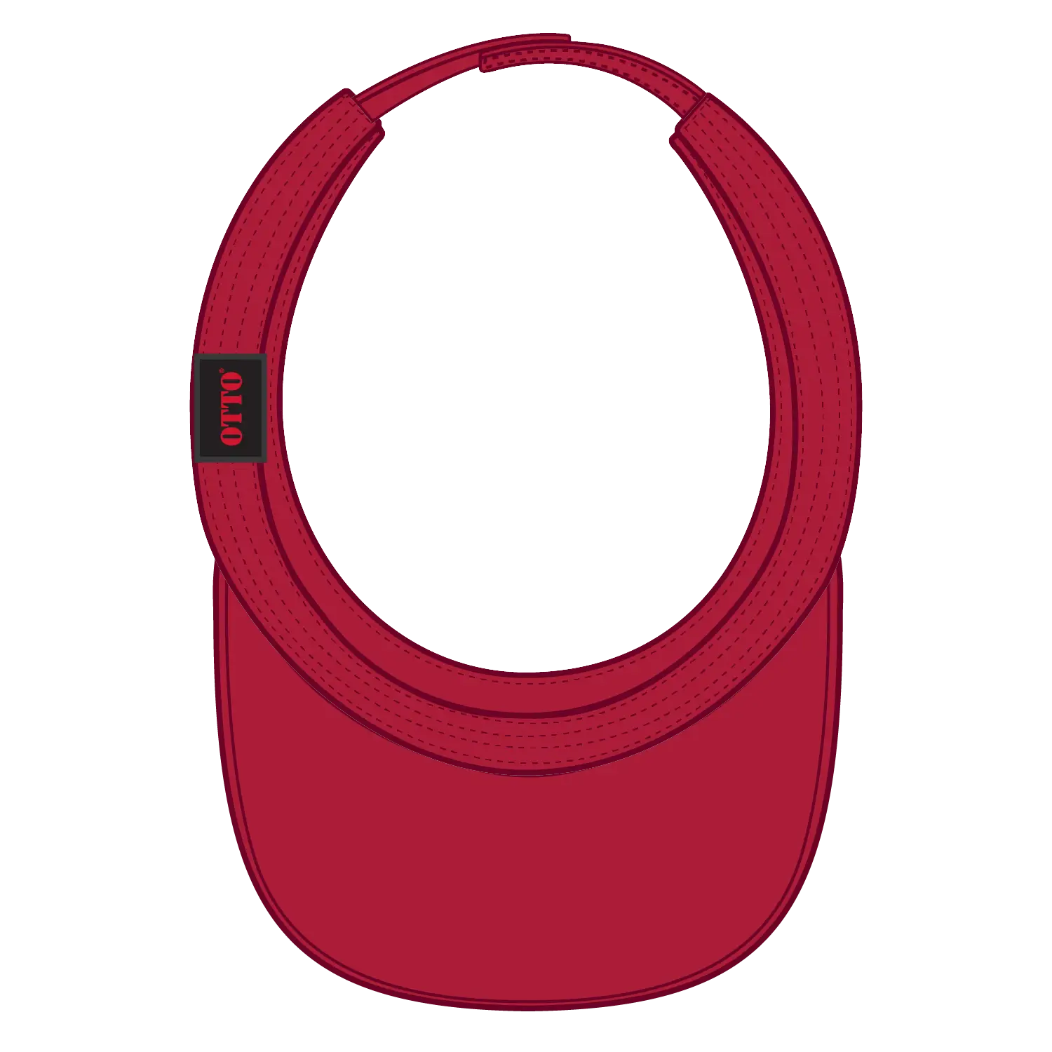 OTTO 96-577 Sun Visor - Red/Wht/Wht - Red/Wht/Wht / 6 1/2’’ - 7 5/8’’