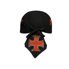 OTTO 98-595 Biker Head Wrap - Design 012/Black - Design 012/Black / 6 1/2’’ - 7 5/8’’