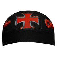 OTTO 98-595 Biker Head Wrap - Design 012/Black - Design 012/Black / 6 1/2’’ - 7 5/8’’