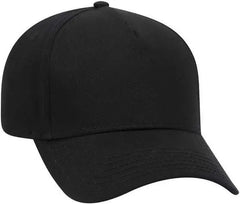 OTTO 99-774 Superior Cotton Twill 5 Panel Low Profile Pro Style Cap - Black - Black / One Size Fits Most