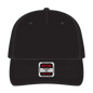OTTO 99-940 5 Panel Low Profile Dad Cap - Black - Black / 6 1/2’’ - 7 5/8’’