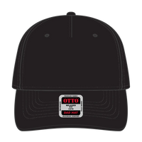 OTTO 99-940 5 Panel Low Profile Dad Cap - Black - Black / 6 1/2’’ - 7 5/8’’