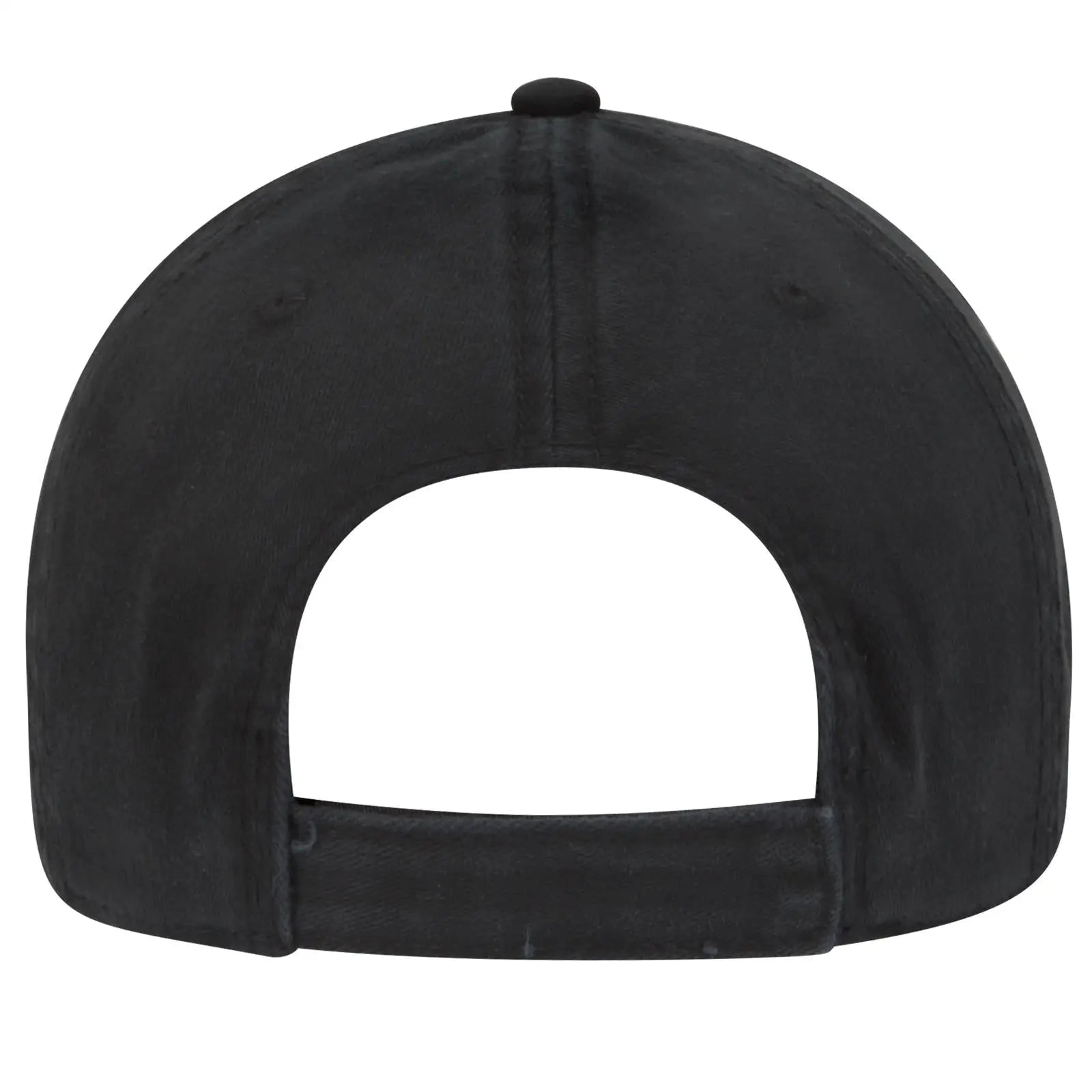 OTTO 99-940 5 Panel Low Profile Dad Cap - Black - Black / 6 1/2’’ - 7 5/8’’