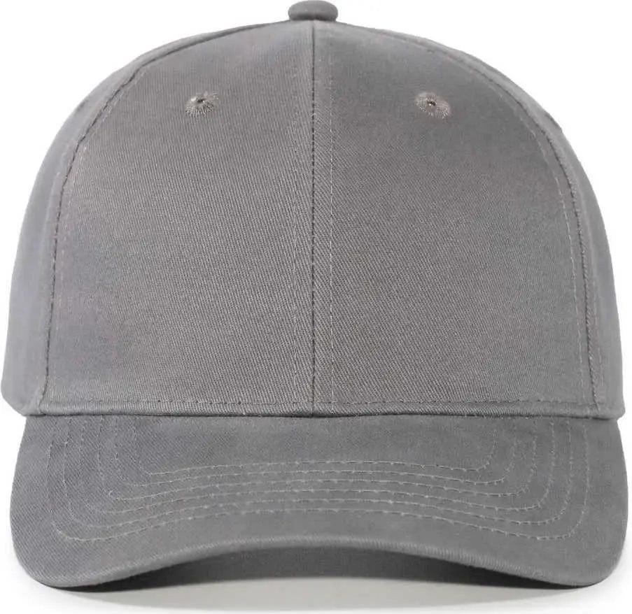 Pacific Headwear 101C Brushed Cotton Hook-and-Loop Cap - Graphite - Dark Gray / 7’’ - 7 7/8’’