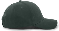 Pacific Headwear 101C Brushed Cotton Hook-and-Loop Cap - Hunter - Forest / 7’’ - 7 7/8’’