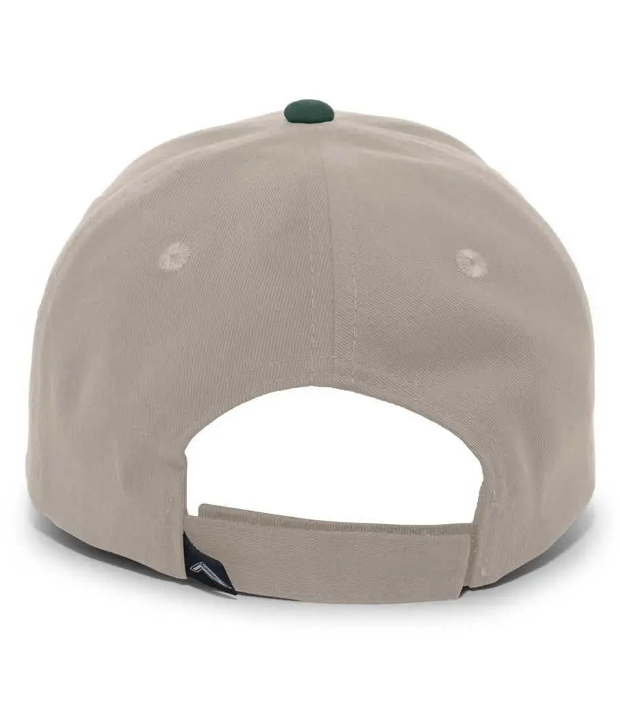 Pacific Headwear 101C Brushed Cotton Hook-and-Loop Cap - Khaki Hunter - Khaki Forest / 7’’ - 7 7/8’’