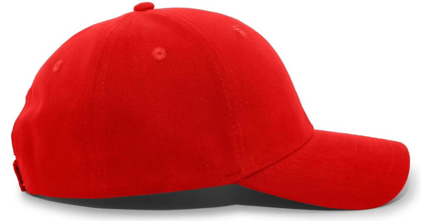 Pacific Headwear 101C Brushed Cotton Hook-and-Loop Cap - Red - Red / 7’’ - 7 7/8’’