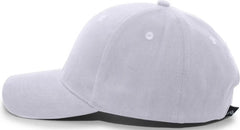 Pacific Headwear 101C Brushed Cotton Hook-and-Loop Cap - Silver - Light Gray / 7’’ - 7 7/8’’