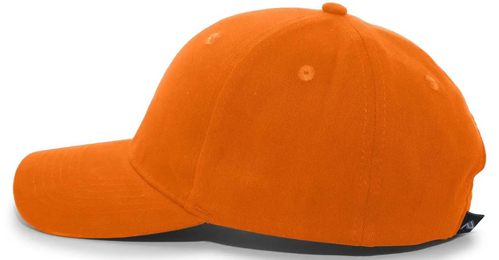 Pacific Headwear 101C Brushed Cotton Twill Hook-And-Loop Adjustable Cap - Mango - Mango / 7’’ - 7 7/8’’