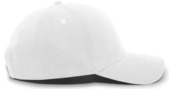 Pacific Headwear 101C Brushed Cotton Twill Hook-And-Loop Adjustable Cap - White - White / 7’’ - 7 7/8’’