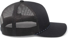 Pacific Headwear 104BR Trucker Snapback Braid Cap - Navy - Navy / 7’’ - 7 7/8’’