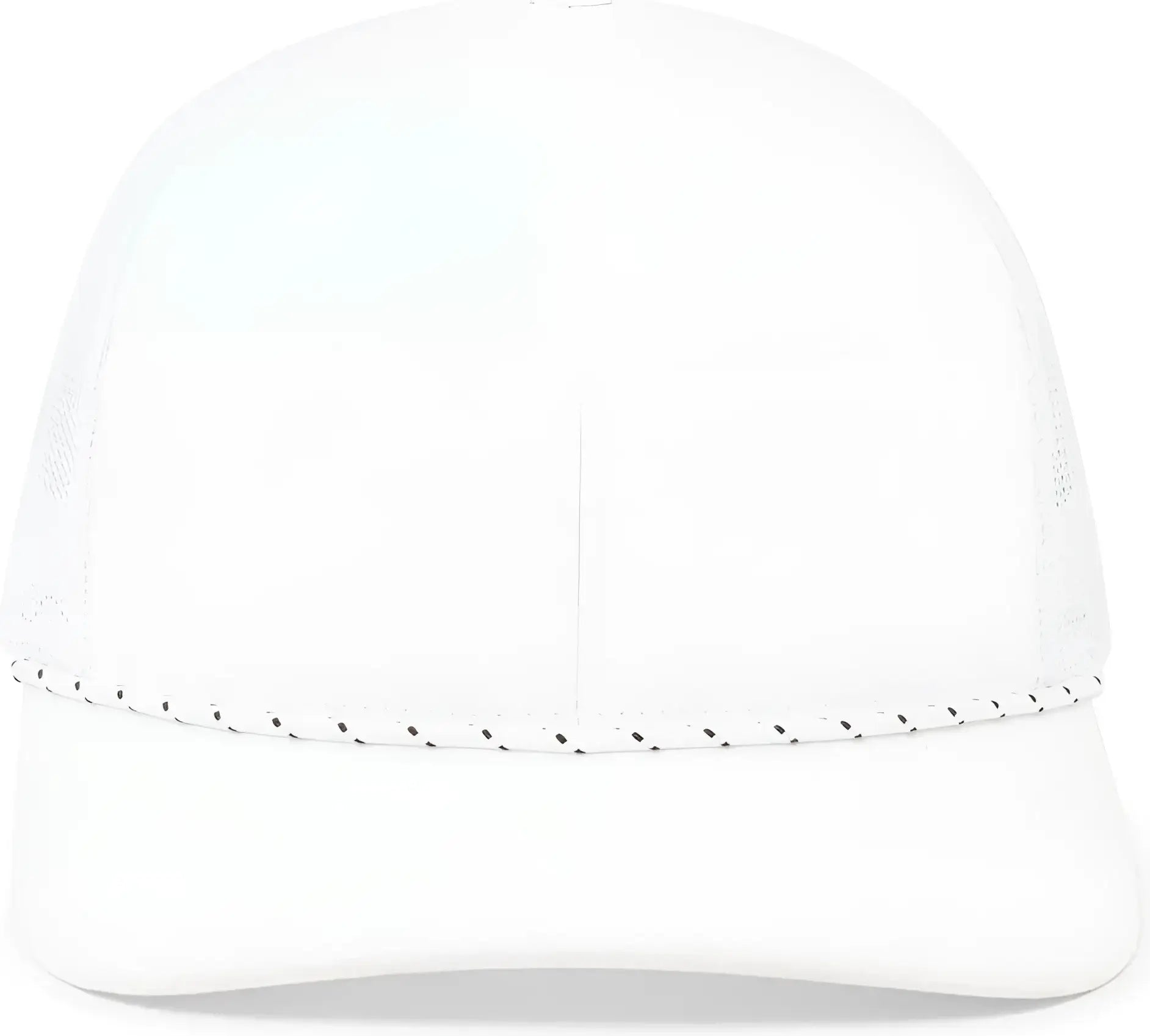 Pacific Headwear 104BR Trucker Snapback Braid Cap - White - White / 7’’ - 7 7/8’’