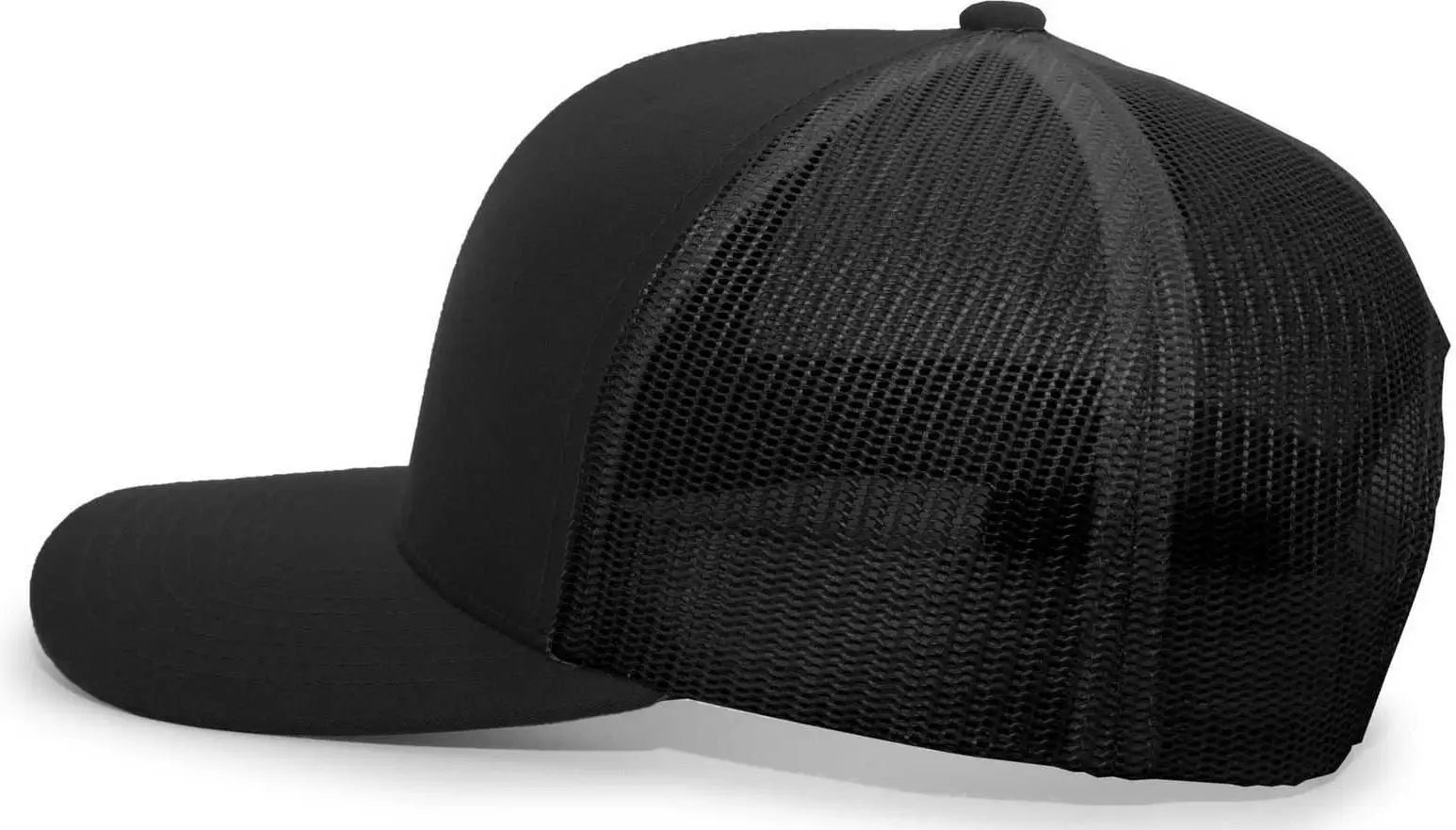 Pacific Headwear 104C Trucker Snapback Cap - Black