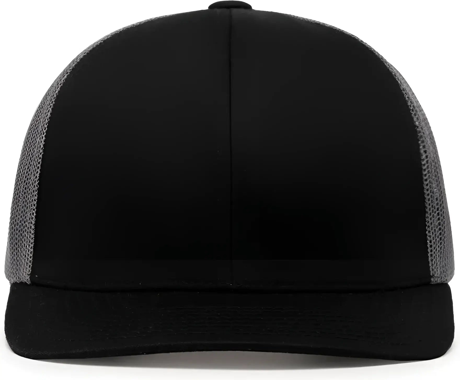 Pacific Headwear 104C Trucker Snapback Cap - Black Graphite