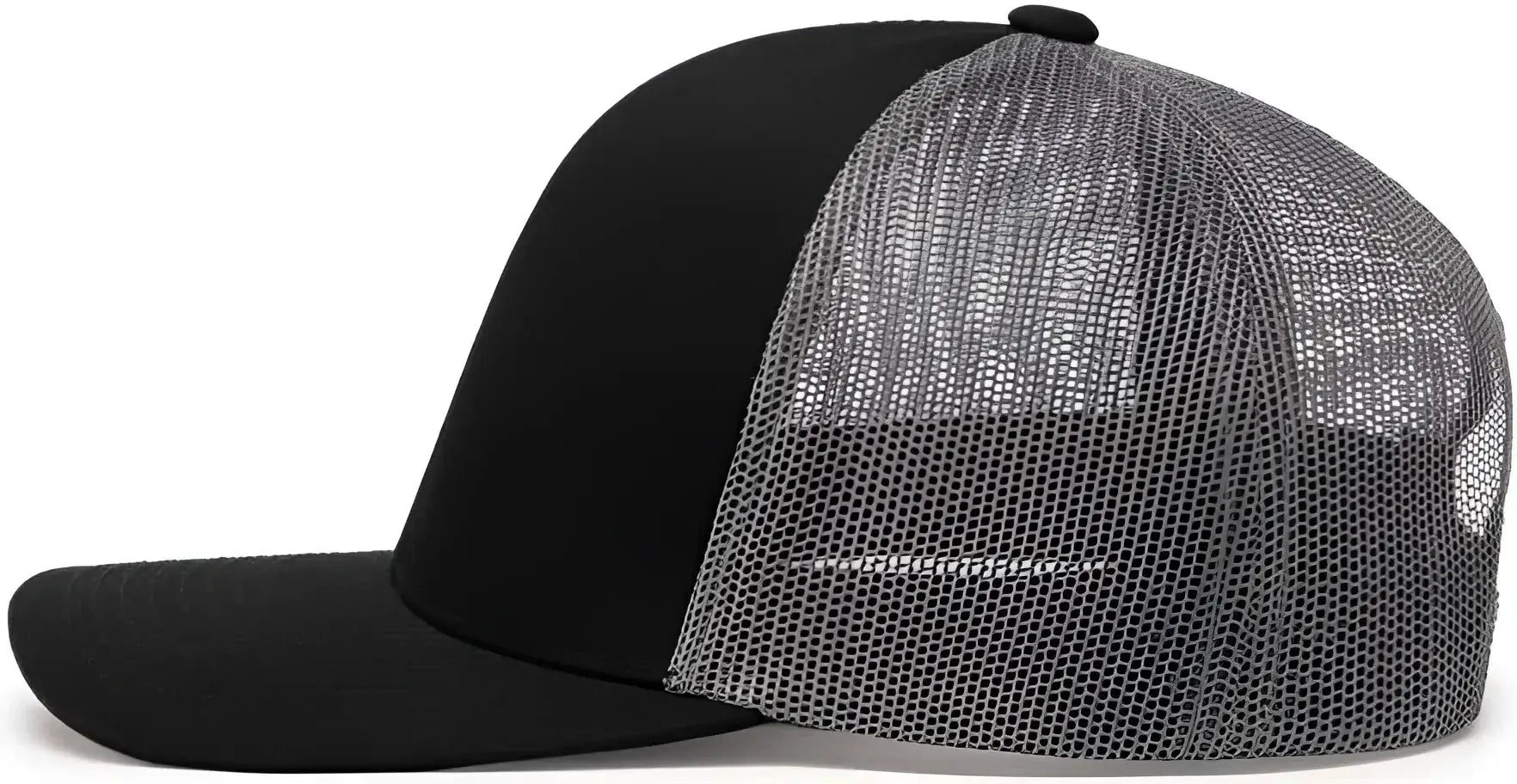 Pacific Headwear 104C Trucker Snapback Cap - Black Graphite