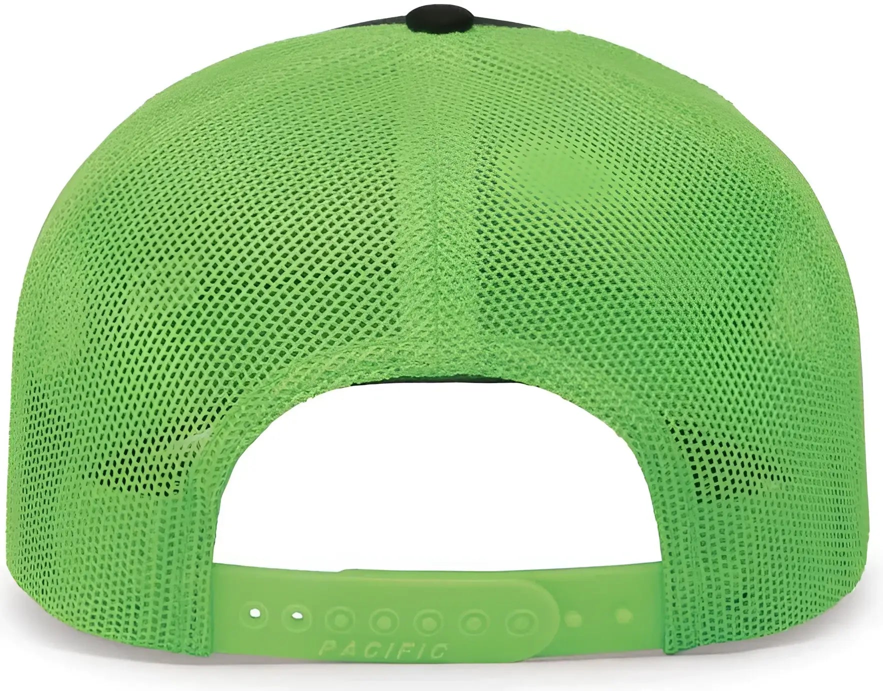Pacific Headwear 104C Trucker Snapback Cap - Black Neon Green Black - Black Neon Green Black / XL