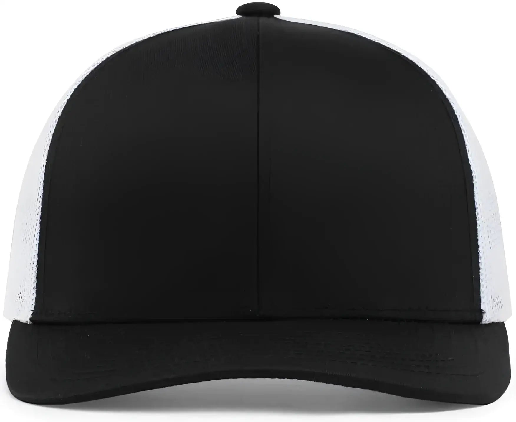 Pacific Headwear 104C Trucker Snapback Cap - Black White