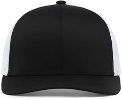 Pacific Headwear 104C Trucker Snapback Cap Black White
