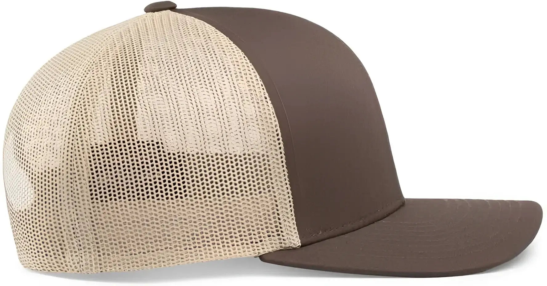 Pacific Headwear 104C Trucker Snapback Cap - Brown Khaki - Brown Khaki / 7’’ - 7 7/8’’