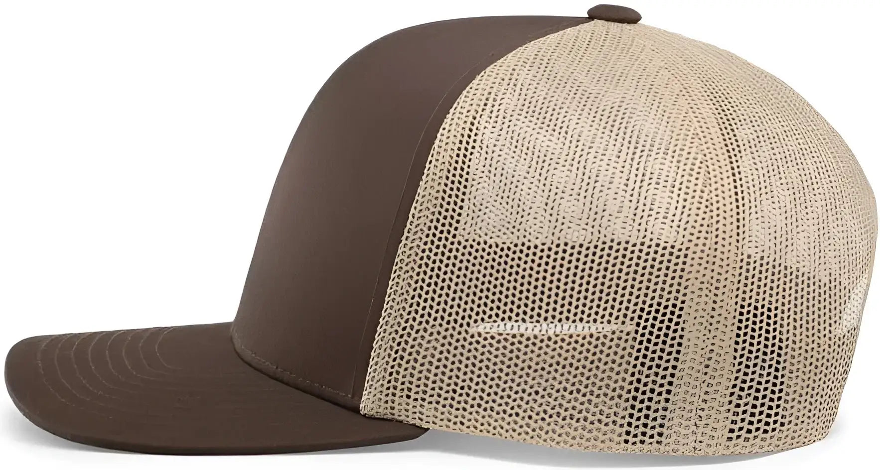 Pacific Headwear 104C Trucker Snapback Cap - Brown Khaki - Brown Khaki / 7’’ - 7 7/8’’