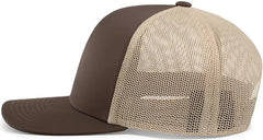 Pacific Headwear 104C Trucker Snapback Cap - Brown Khaki - Brown Khaki / 7’’ - 7 7/8’’