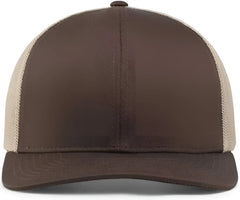 Pacific Headwear 104C Trucker Snapback Cap - Brown Khaki - Brown Khaki / 7’’ - 7 7/8’’