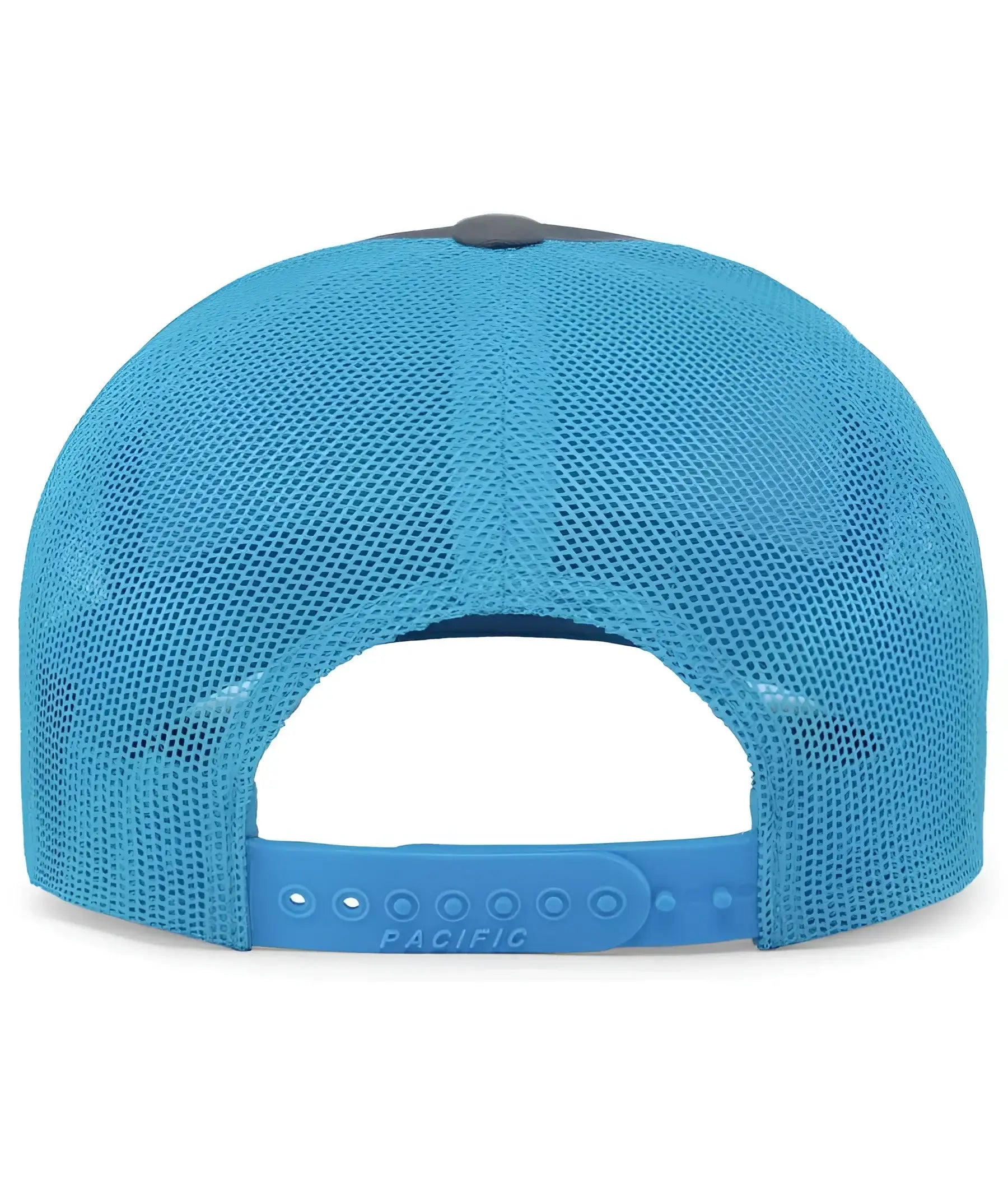 Pacific Headwear 104C Trucker Snapback Cap - Graphite Neon Blue - Dark Gray Blue / 7’’ - 7 7/8’’
