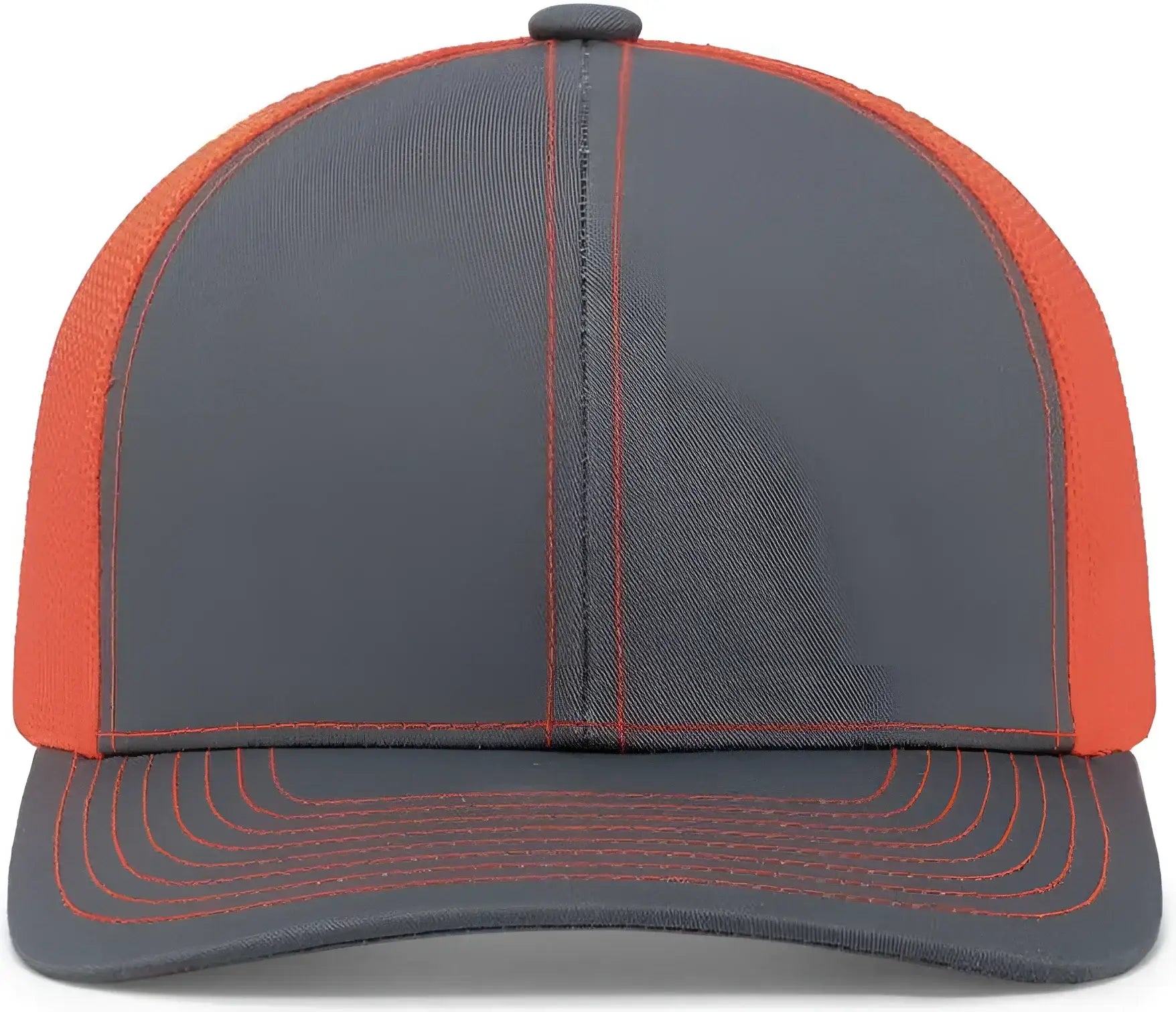 Pacific Headwear 104C Trucker Snapback Cap - Graphite Neon Orange - Dark Gray Orange / 7’’ - 7 7/8’’