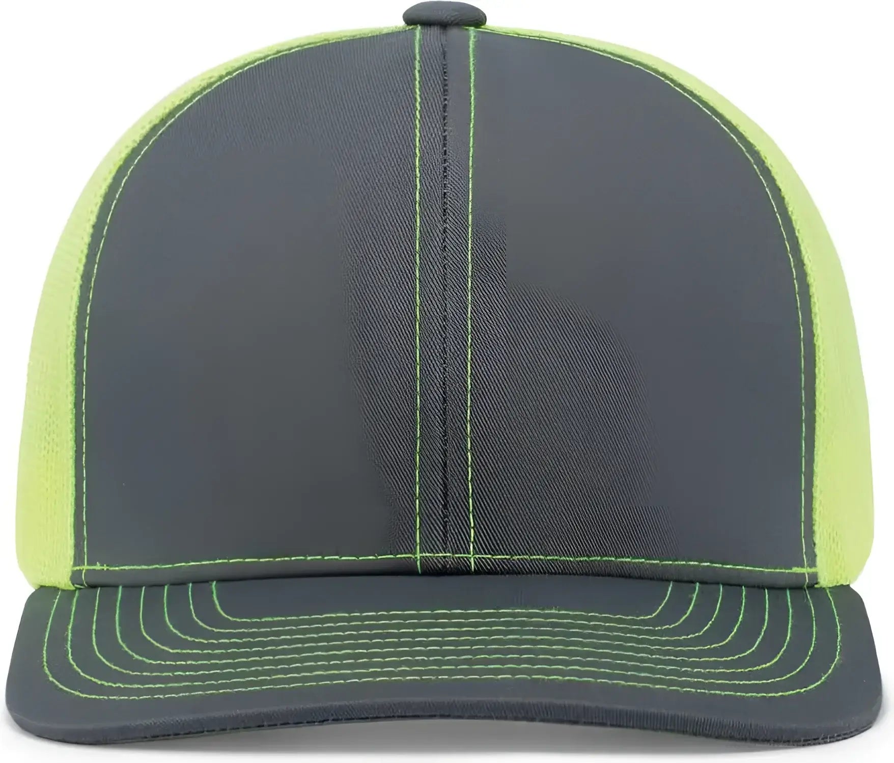 Pacific Headwear 104C Trucker Snapback Cap - Graphite Neon Yellow Graphite - Graphite Neon Yellow Graphite / 7’’ - 7